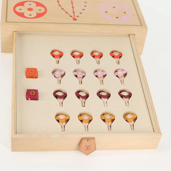 LOUIS VUITTON Vivienne Pegboard Game Wood Beige LV Auth 126237SM