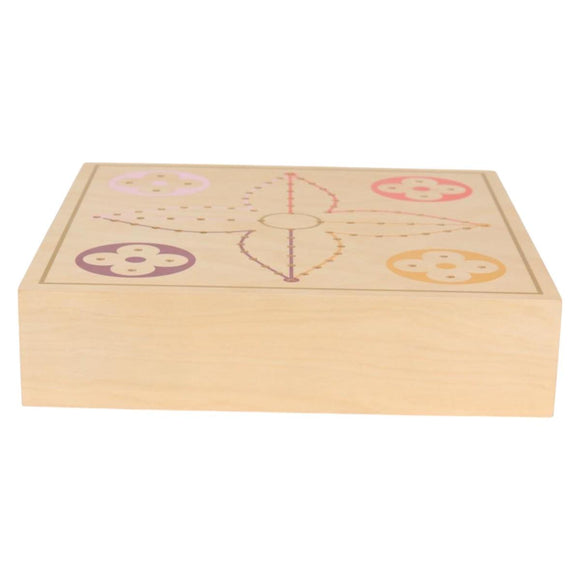 LOUIS VUITTON Vivienne Pegboard Game Wood Beige LV Auth 126237SM