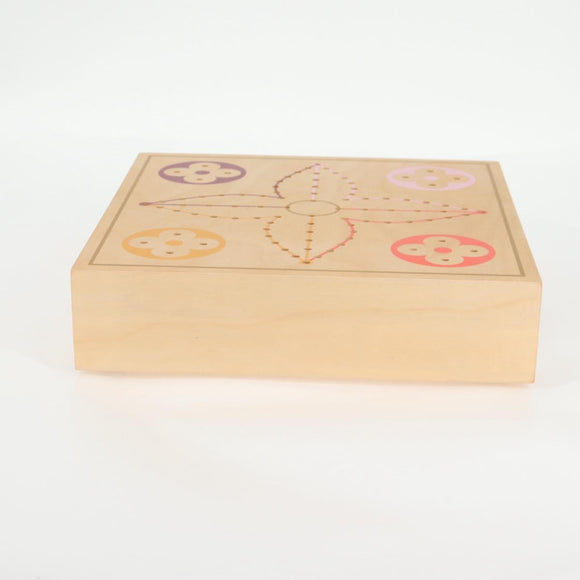 LOUIS VUITTON Vivienne Pegboard Game Wood Beige LV Auth 126237SM