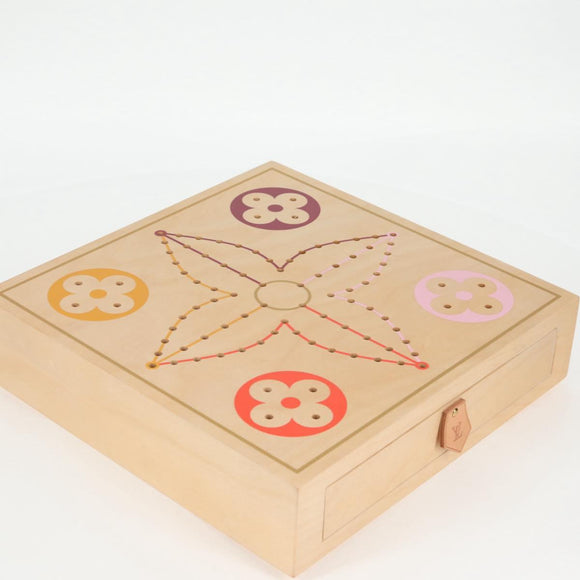 LOUIS VUITTON Vivienne Pegboard Game Wood Beige LV Auth 126237SM