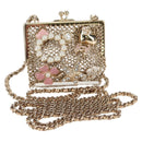 CHANEL Camellia COCO Mark Chain Pouch metal Gold AP2890 CC Auth 126238SM-1