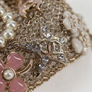 CHANEL Camellia COCO Mark Chain Pouch metal Gold AP2890 CC Auth 126238SM-14