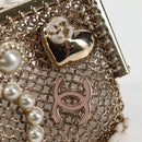 CHANEL Camellia COCO Mark Chain Pouch metal Gold AP2890 CC Auth 126238SM-15