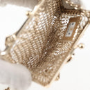 CHANEL Camellia COCO Mark Chain Pouch metal Gold AP2890 CC Auth 126238SM-17