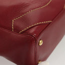 CHANEL Wild Stitch Hand Bag Caviar Skin Bordeaux Gold CC Auth 126239V-9