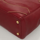 CHANEL Wild Stitch Hand Bag Caviar Skin Bordeaux Gold CC Auth 126239V-14