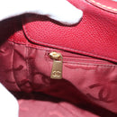 CHANEL Wild Stitch Hand Bag Caviar Skin Bordeaux Gold CC Auth 126239V-20