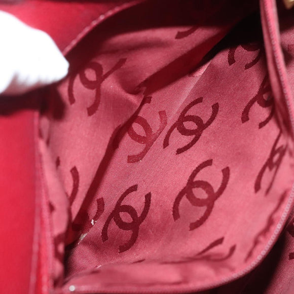 CHANEL Wild Stitch Hand Bag Caviar Skin Bordeaux Gold CC Auth 126239V