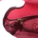 CHANEL Wild Stitch Hand Bag Caviar Skin Bordeaux Gold CC Auth 126239V-22