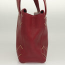 CHANEL Wild Stitch Hand Bag Caviar Skin Bordeaux Gold CC Auth 126239V-3