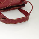 CHANEL Wild Stitch Hand Bag Caviar Skin Bordeaux Gold CC Auth 126239V-7