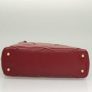 CHANEL Wild Stitch Hand Bag Caviar Skin Bordeaux Gold CC Auth 126239V-5
