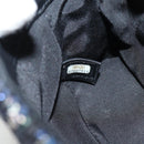 CHANEL Chain Pearl Shoulder Bag Tweed Navy Gold black CC Auth 126241SM-10