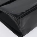 CHANEL COCO Mark Chain Hand Bag Patent leather Black Silver CC Auth 126242-11