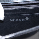 CHANEL COCO Mark Chain Hand Bag Patent leather Black Silver CC Auth 126242-15