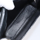 CHANEL COCO Mark Chain Hand Bag Patent leather Black Silver CC Auth 126242-16