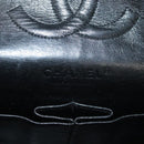 CHANEL Matelasse 25 Double Flap Chain Bag Canvas White Silver CC Auth 126243SV-22