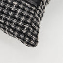 CHANEL Girl Chanel Jacket Shoulder Bag tweed Black White CC Auth 126244V-17