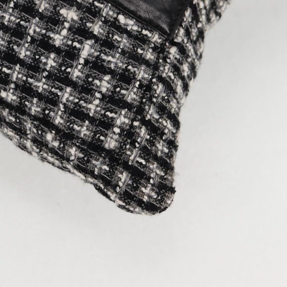 CHANEL Girl Chanel Jacket Shoulder Bag tweed Black White CC Auth 126244V