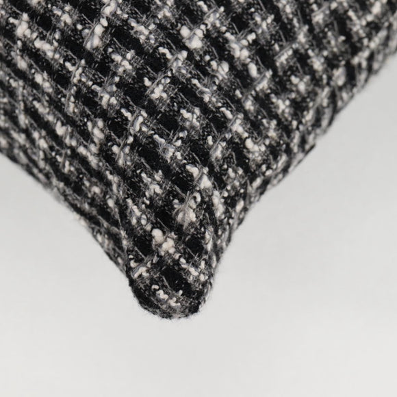 CHANEL Girl Chanel Jacket Shoulder Bag tweed Black White CC Auth 126244V