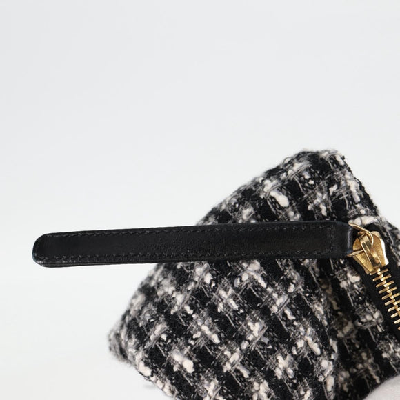 CHANEL Girl Chanel Jacket Shoulder Bag tweed Black White CC Auth 126244SAV