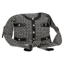 CHANEL Girl Chanel Jacket Shoulder Bag tweed Black White CC Auth 126244SAV-1