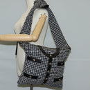 CHANEL Girl Chanel Jacket Shoulder Bag tweed Black White CC Auth 126244SAV-25