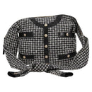 CHANEL Girl Chanel Jacket Shoulder Bag tweed Black White CC Auth 126244SAV-13
