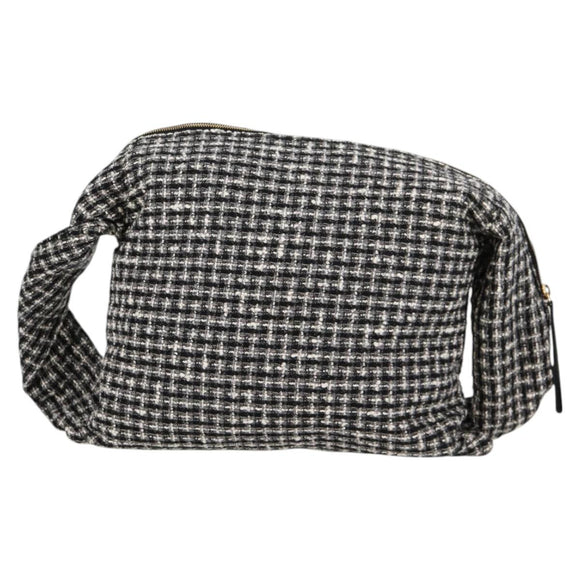 CHANEL Girl Chanel Jacket Shoulder Bag tweed Black White CC Auth 126244V