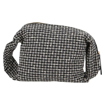 CHANEL Girl Chanel Jacket Shoulder Bag tweed Black White CC Auth 126244SAV - 0