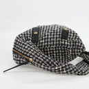 CHANEL Girl Chanel Jacket Shoulder Bag tweed Black White CC Auth 126244V-3