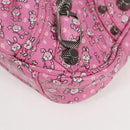 BALENCIAGA luka Goal Hand Bag Leather 2way Pink Silver 695814 Auth 126245M-16