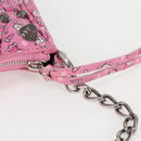 BALENCIAGA luka Goal Hand Bag Leather 2way Pink Silver 695814 Auth 126245M-19