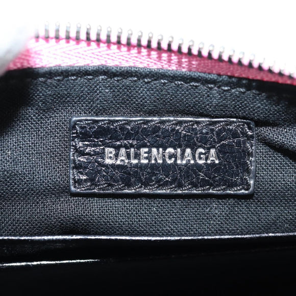 BALENCIAGA luka Goal Hand Bag Leather 2way Pink Silver 695814 Auth 126245M