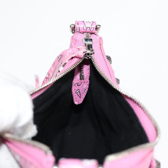 BALENCIAGA luka Goal Hand Bag Leather 2way Pink Silver 695814 Auth 126245M