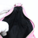 BALENCIAGA luka Goal Hand Bag Leather 2way Pink Silver 695814 Auth 126245M-22