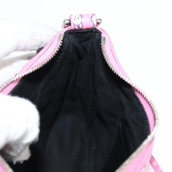 BALENCIAGA luka Goal Hand Bag Leather 2way Pink Silver 695814 Auth 126245M