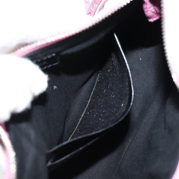 BALENCIAGA luka Goal Hand Bag Leather 2way Pink Silver 695814 Auth 126245M