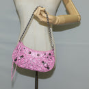 BALENCIAGA luka Goal Hand Bag Leather 2way Pink Silver 695814 Auth 126245M-25