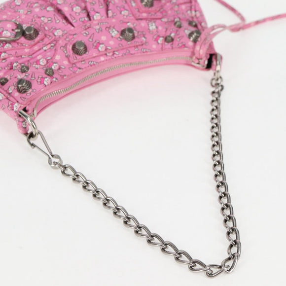 BALENCIAGA luka Goal Hand Bag Leather 2way Pink Silver 695814 Auth 126245M