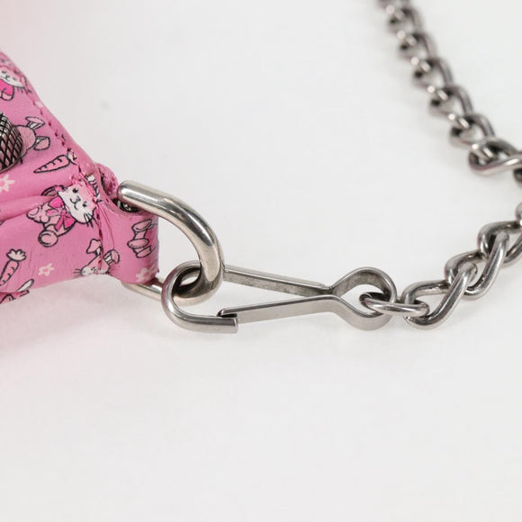 BALENCIAGA luka Goal Hand Bag Leather 2way Pink Silver 695814 Auth 126245M