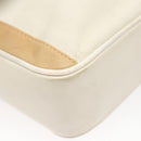 CHANEL Chain Shoulder Bag Lamb Skin White Gold CC Auth 126253-10