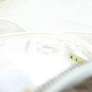 CHANEL Chain Shoulder Bag Lamb Skin White Gold CC Auth 126253-23