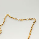 CHANEL Chain Shoulder Bag Lamb Skin White Gold CC Auth 126253-8