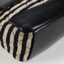 CHANEL Matelasse Chain Shoulder Bag cotton Black Gold CC Auth 126255V-8