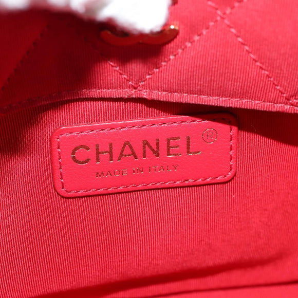 CHANEL Matelasse Chain Shoulder Bag cotton Black Gold CC Auth 126255V