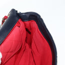 CHANEL Matelasse Chain Shoulder Bag cotton Black Gold CC Auth 126255V-23