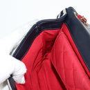 CHANEL Matelasse Chain Shoulder Bag cotton Black Gold CC Auth 126255V-24