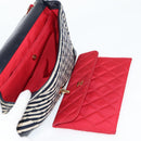 CHANEL Matelasse Chain Shoulder Bag cotton Black Gold CC Auth 126255V-11