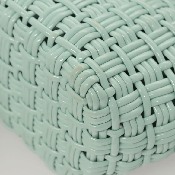 BALENCIAGA Hand Bag Vinyl 2way Green Silver Auth 126258